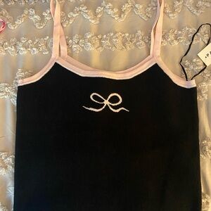 PacSun Black and Pink Tank Top